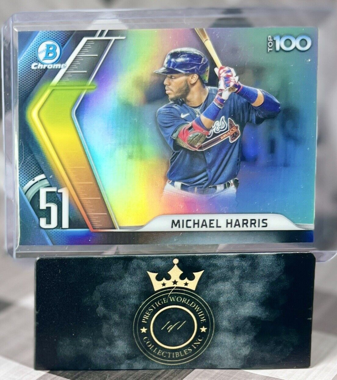 Michael Harris II 2022 Bowman Chrome Scouts Top 100 Rookie Refractor #BTP-51 ATL