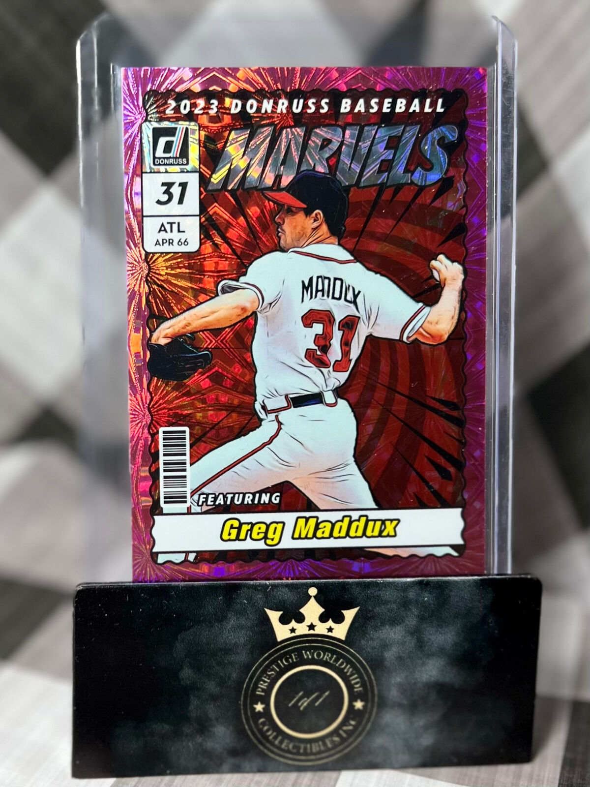 Greg Maddux 2023 Donruss Pink Fireworks Marvels #M6