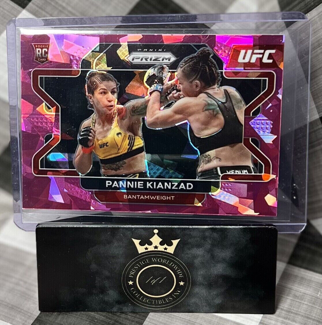 Pannie Kianzad 2022 Panini Prizm UFC Rookie Exclusive Pink Cracked Ice #58 MMA