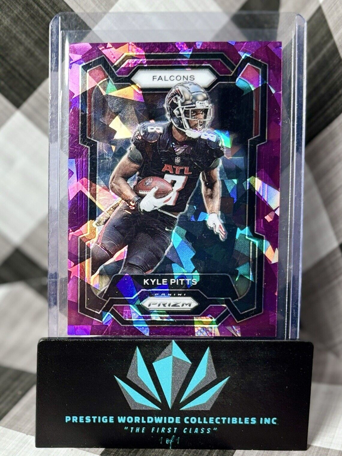 Kyle Pitts 2023 Prizm Purple Cracked Ice /225 #11 Atlanta Falcons SP