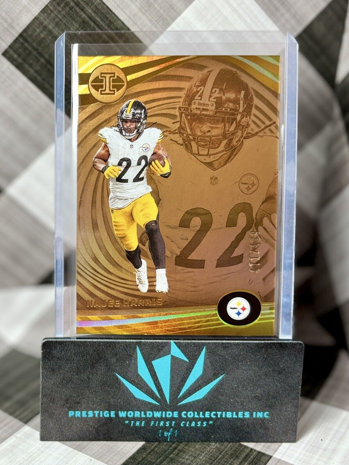 Najee Harris 2023 Panini Illusions Trophy Collection Bronze /499 #88 Steelers SP