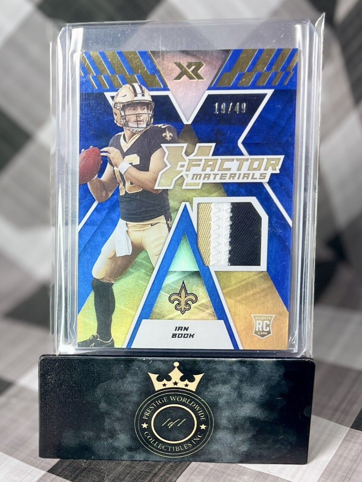 Ian Book 2021 Panini XR X-Factor Materials Blue Rookie /49 #XFM-IBO NO Saints RC