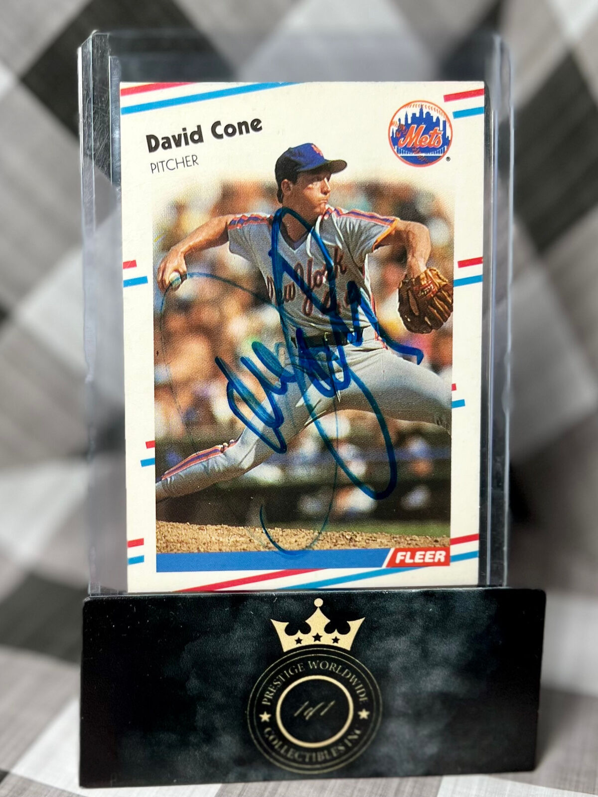 David Cone 1988 Fleer On-Card Auto #131