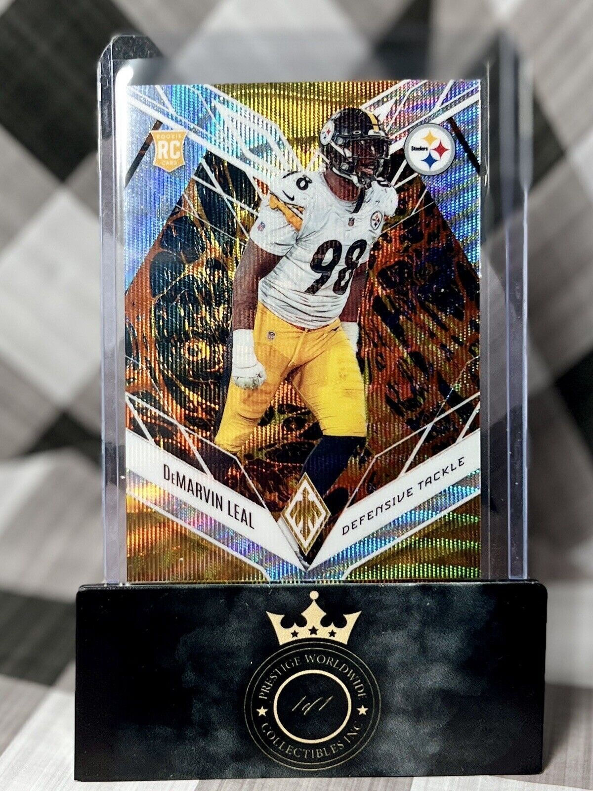 DeMarvin Leal 2022 Panini Phoenix Lava Rookie /175 #169 PIT Steelers RC