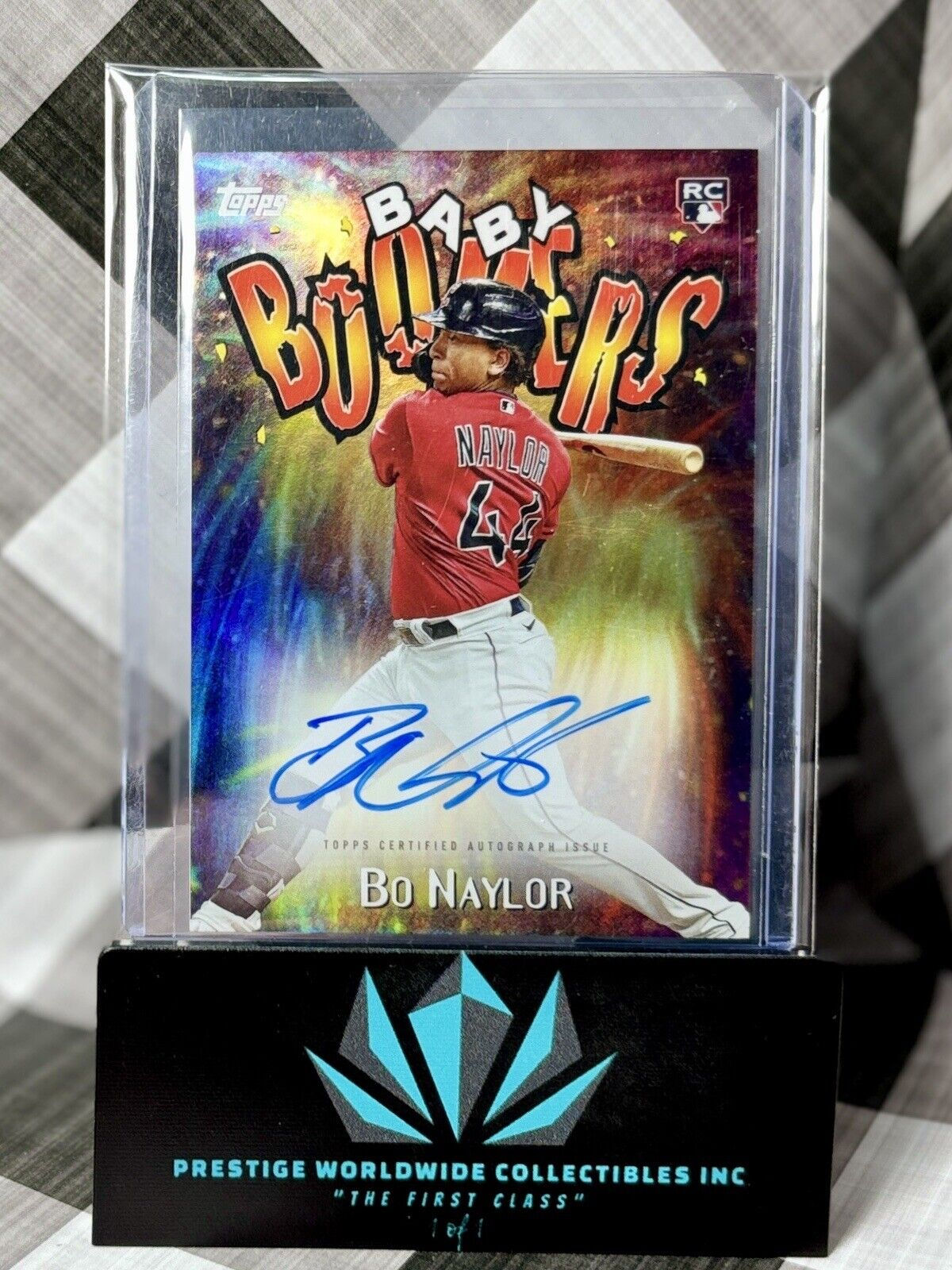 Bo Naylor 2023 Topps Archives Baby Boomers Rookie Auto SP #98BB-BN CLE Guardians
