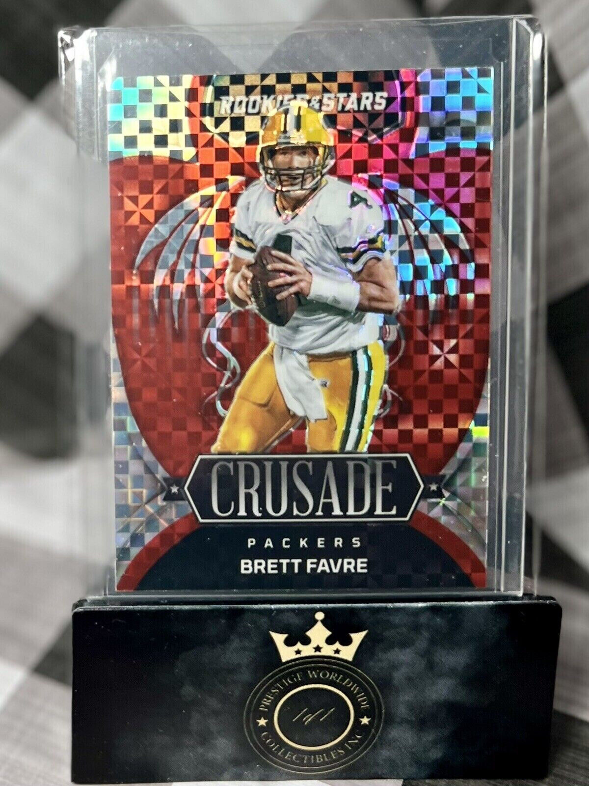 Brett Favre 2022 Panini Rookies & Stars Red Plaid Crusade #CR-22 GB Packers