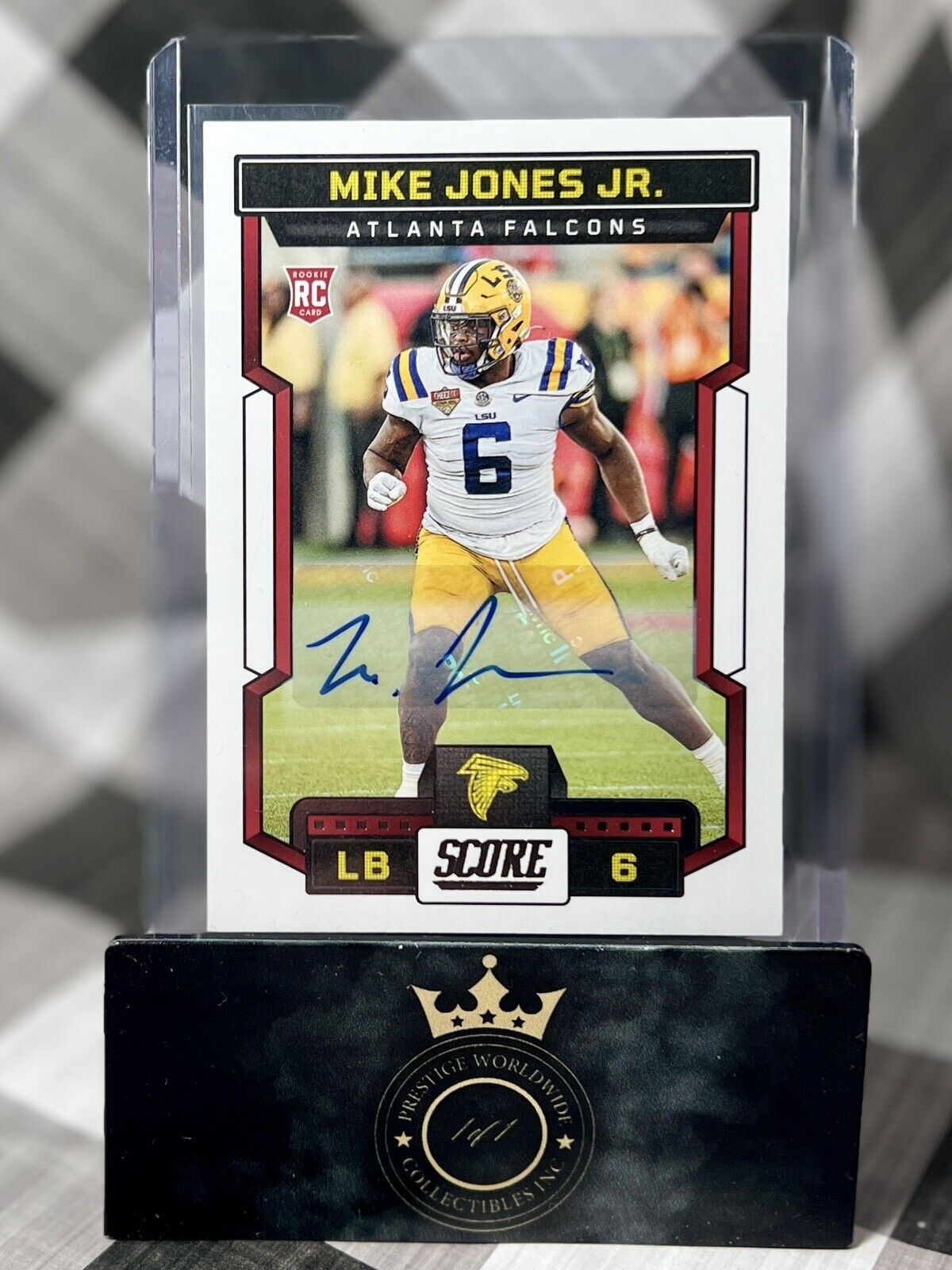 MIKE JONES JR. 2023 Panini Score Rookie Auto #395 Atlanta Falcons RC