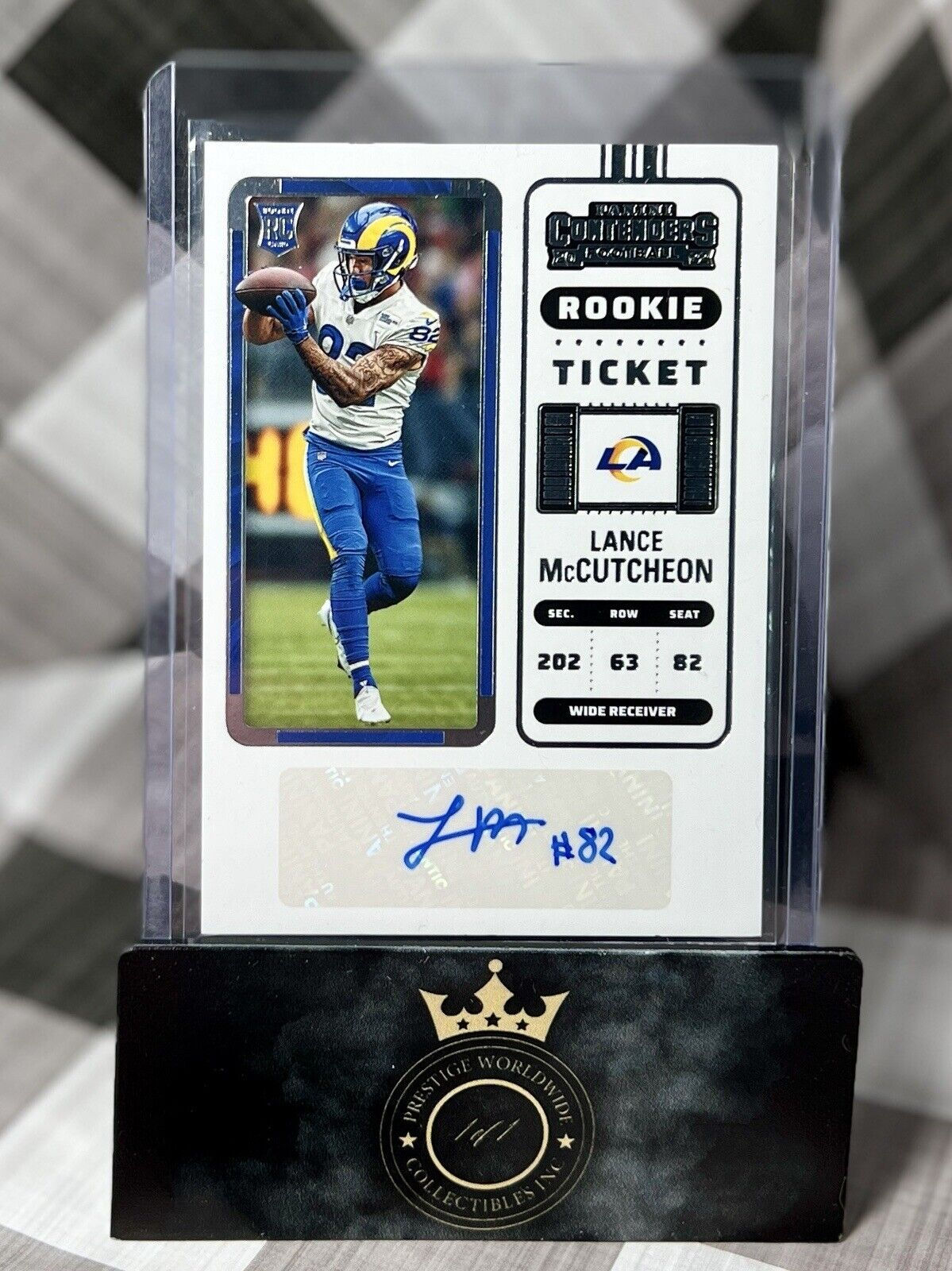 Lance McCutcheon 2022 Contenders Rookie Ticket Auto #272 Rams