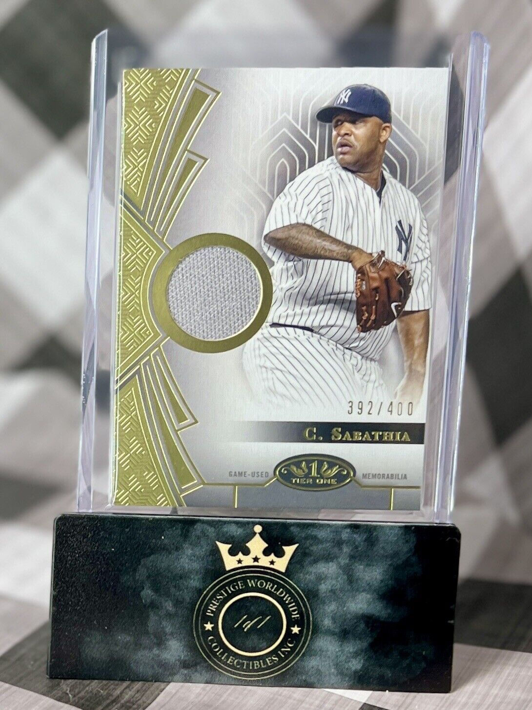 C.C. Sabathia 2023 Topps Tier One Relic Patch /400 #T1R-CSA New York Yankees