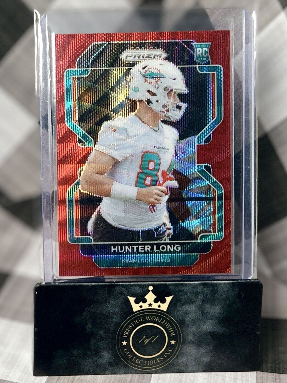 Hunter Long 2021 Panini Prizm Red Wave Rookie /149 #414 RAMS DOLPHINS RC SP