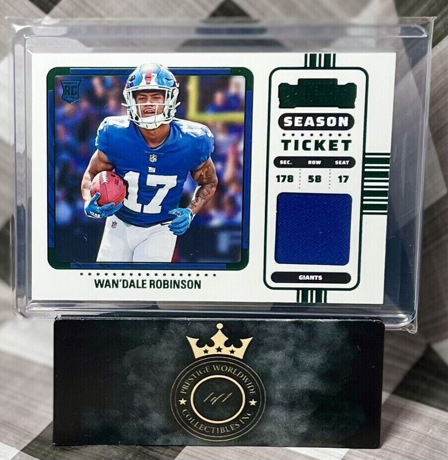 WAN'DALE ROBINSON 2022 Contenders Rookie Grn Season Ticket Patch #RSV-WDR Giants