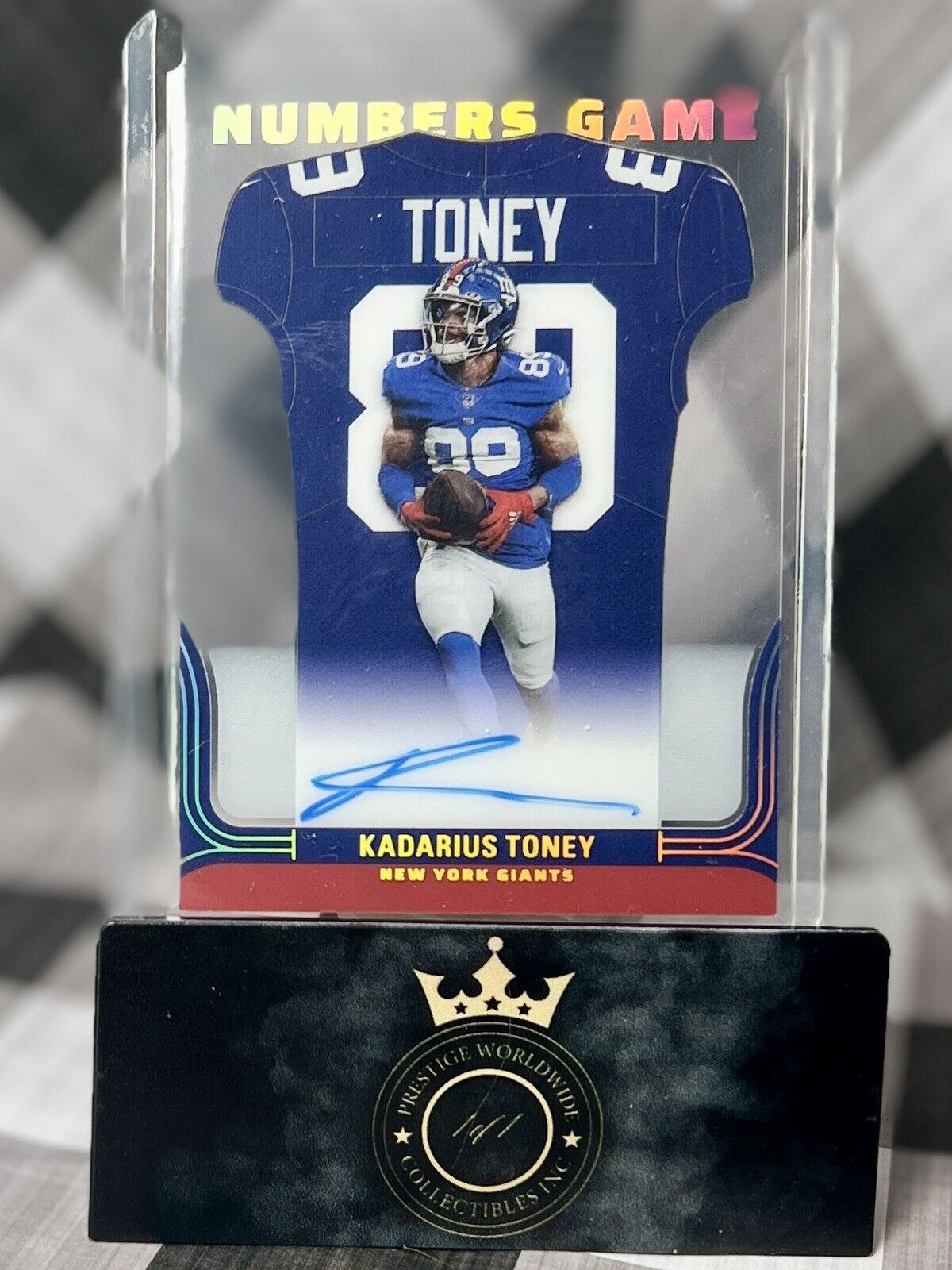 Kadarius Toney 2023 Panini Donruss Numbers Game Auto SP #NG-KTO New York Giants