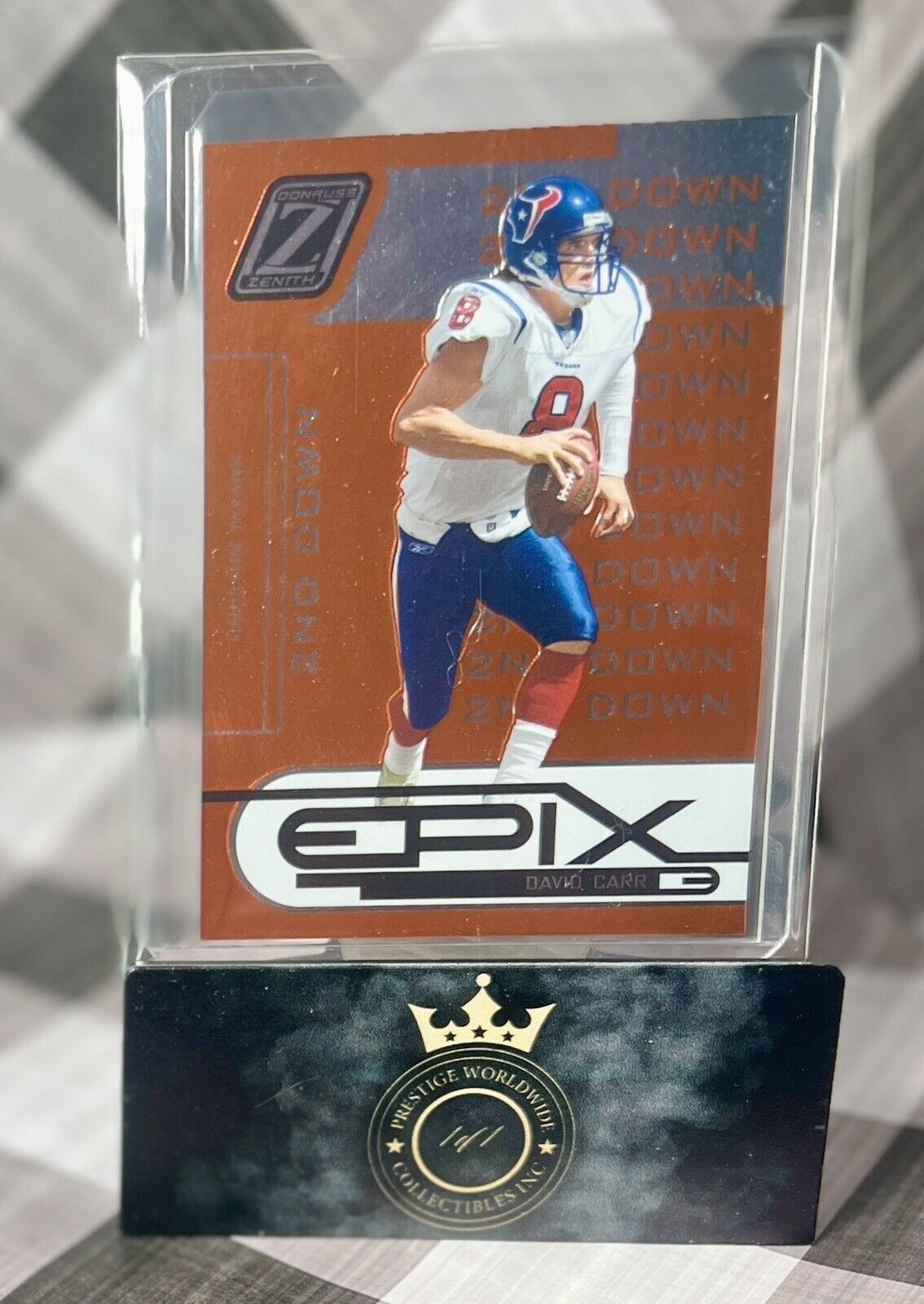 David Carr 2005 Pinnacle Zenith Epix Orange 2nd Down /600 #E-10 Houston Texans