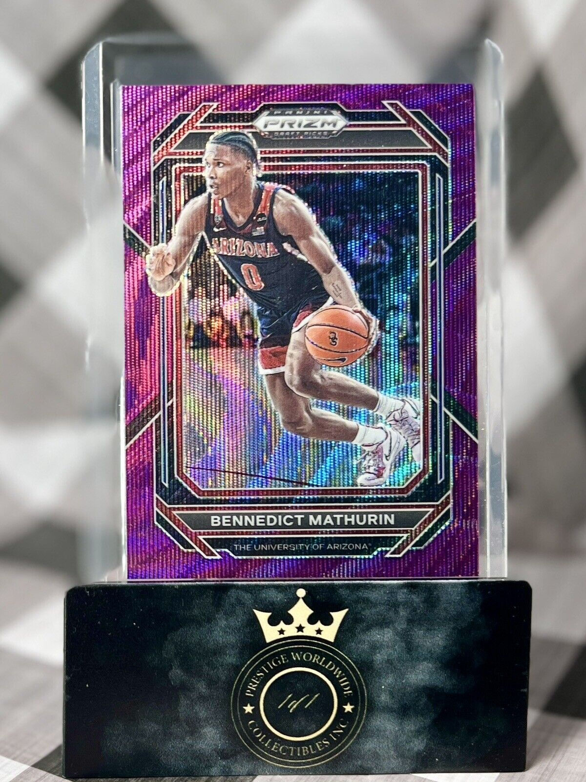 Bennedict Mathurin 2023 Prizm Draft Picks Purple Wave #82 Wildcats & Pacers