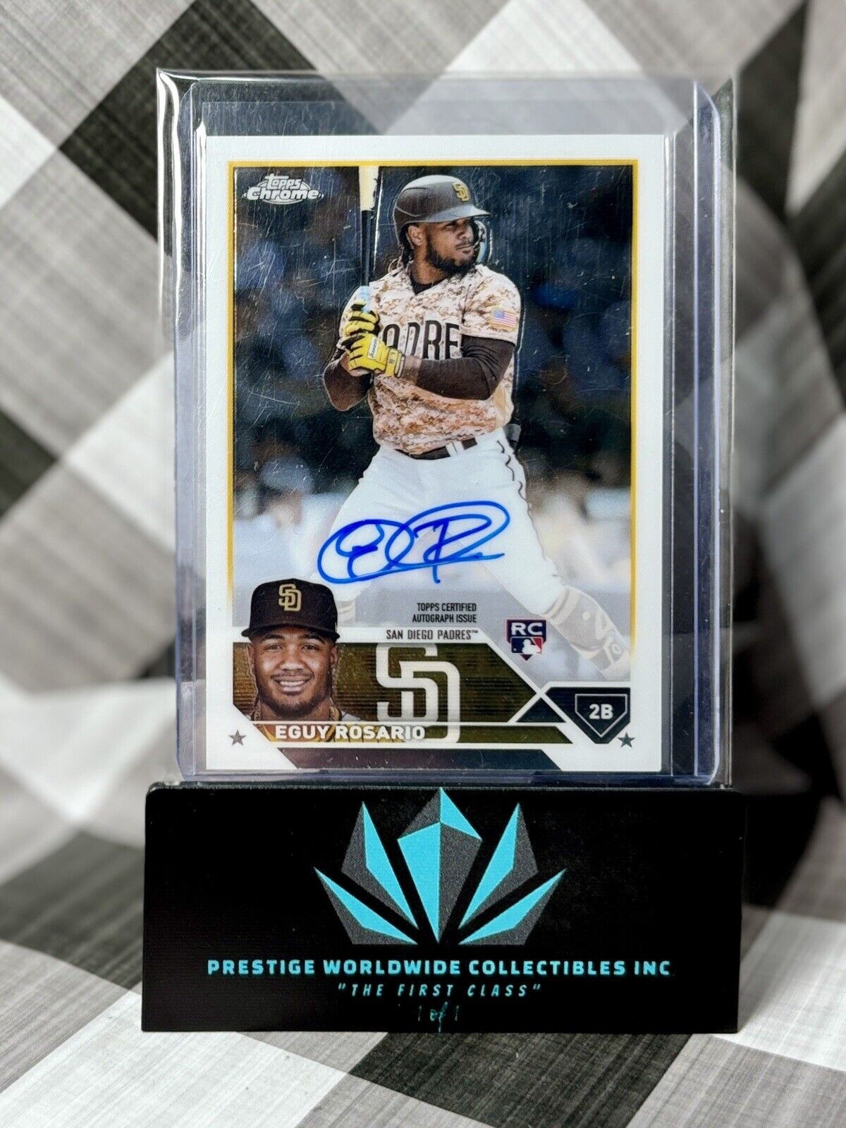 Eguy Rosario 2023 Topps Chrome Rookie Auto #RA-ER San Diego Padres RC SP
