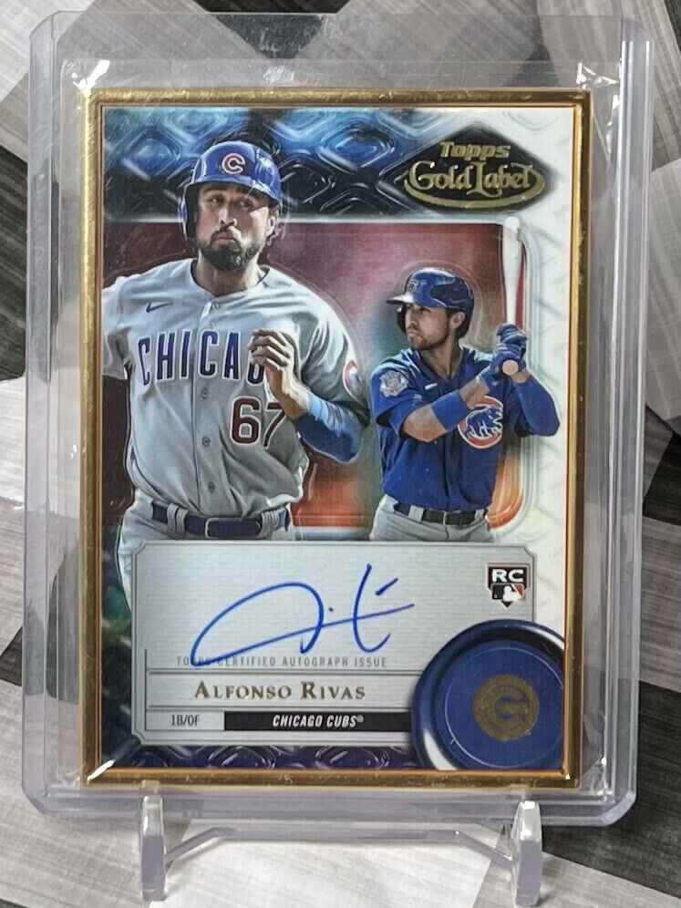 Alfonso Rivas 2022 Topps Gold Label Rookie Gold Framed Auto #FA-ARI - Cubs RC