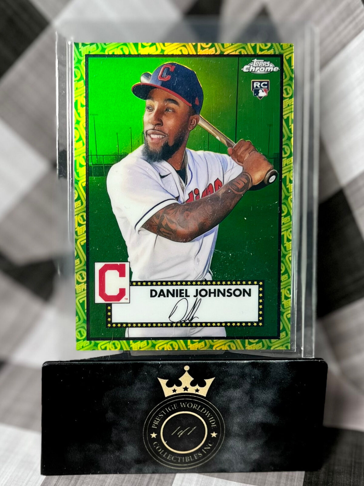 Daniel Johnson 2021 Topps Platinum Annvsry Rookie Green Yellow Refractor /99 #37