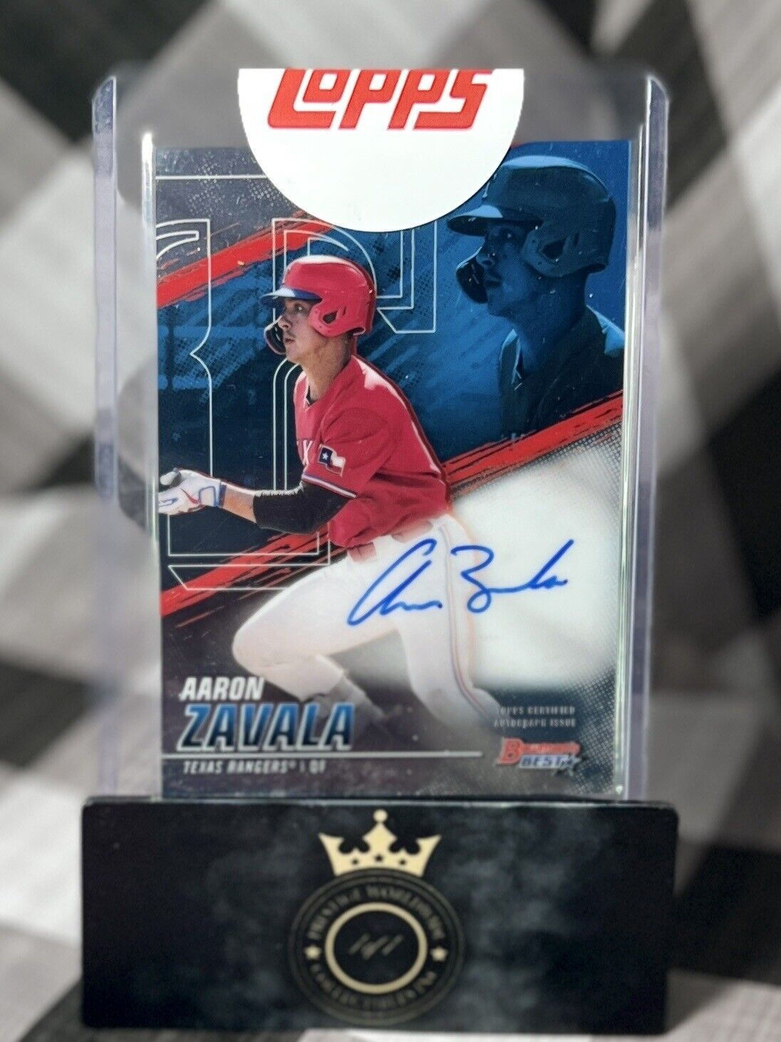 Aaron Zavala 2021 Bowman's Best Best of 2021 Auto #B21-AZ TX Rangers Auto