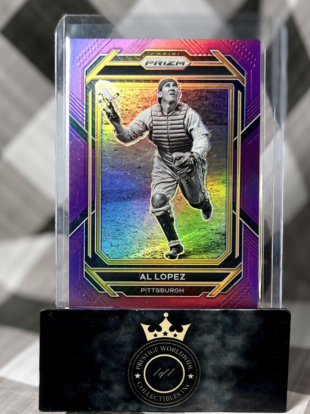 Al Lopez 2023 Panini Prizm Purple Prizm /99 #267 Pittsburgh Pirates