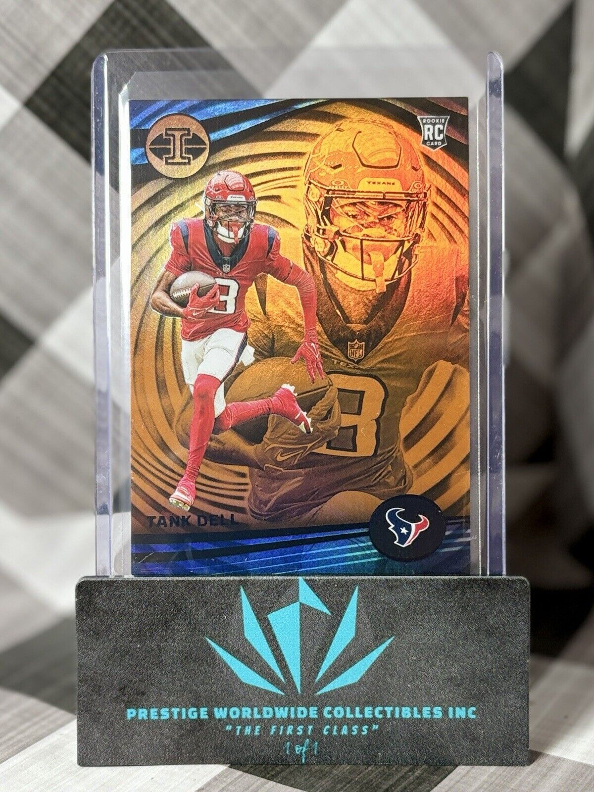 Tank Dell 2023 Panini Illusions Trophy Orange Rookie #44 Houston Texans RC