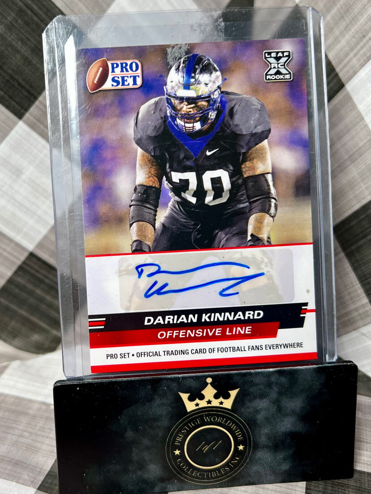 Darian Kinnard 2022 Leaf Pro Set Red Rookie Autograph #PSA-DK1 - Chiefs