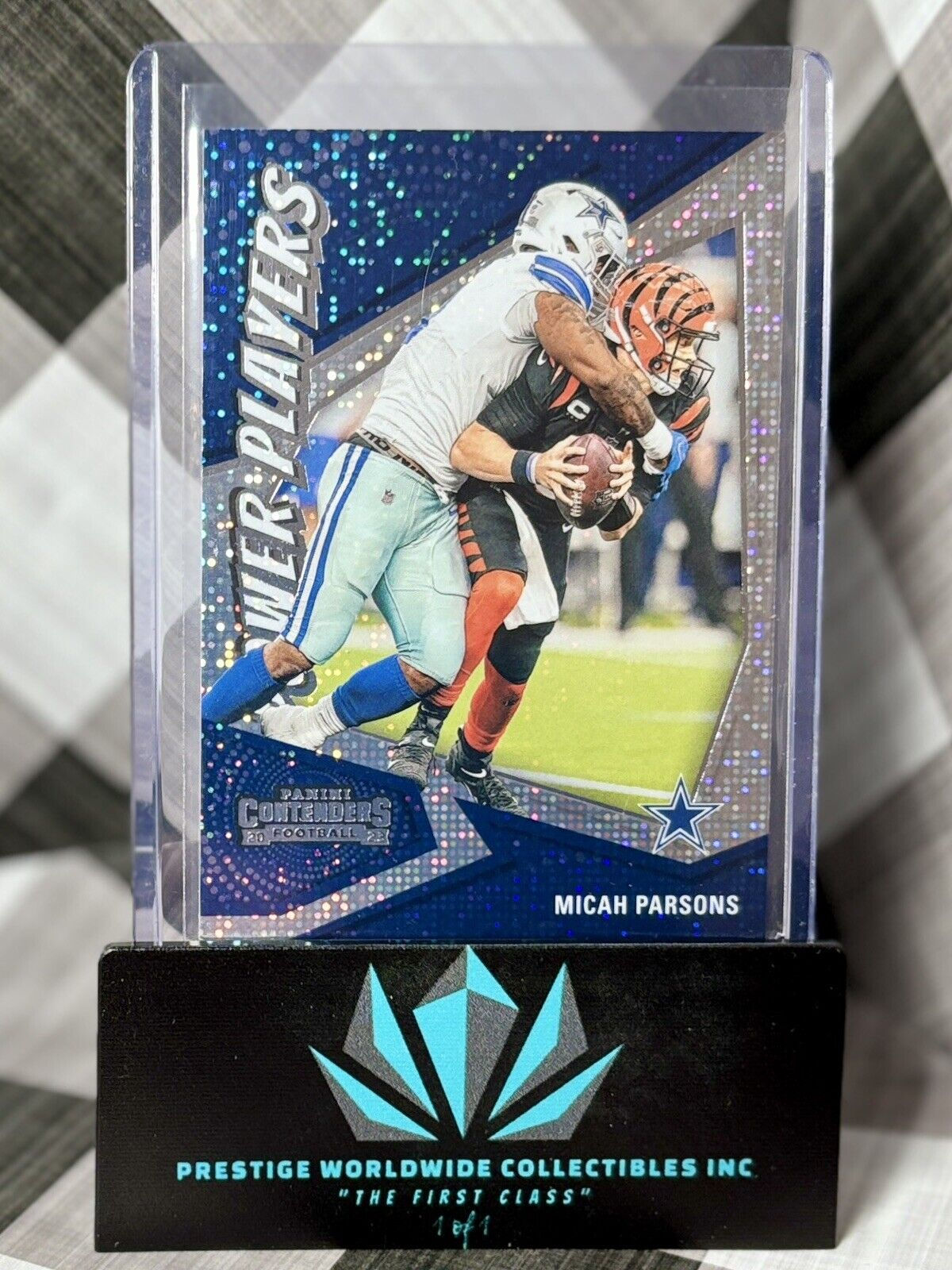 Micah Parsons 2023 Panini Contenders Power Players Sparkle #17 Dallas Cowboys