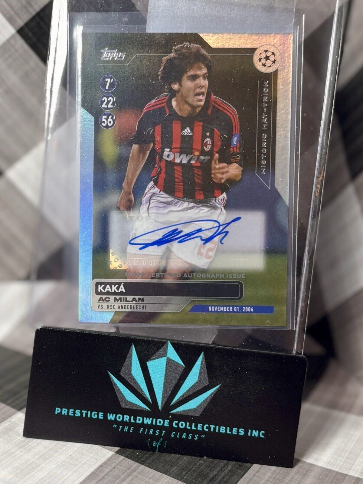 Kaká 2023-24 Topps UEFA Club Competitions Hat Trick Auto #HHA-KK AC Milan