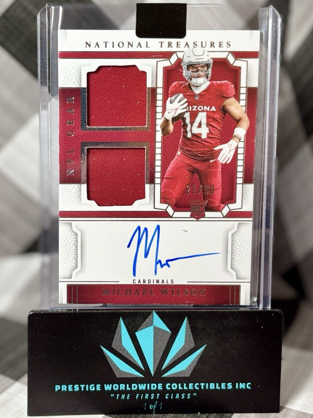 Michael Wilson 2023 National Treasures Rookie Patch Auto /99 #RGS-MWN Cardinals