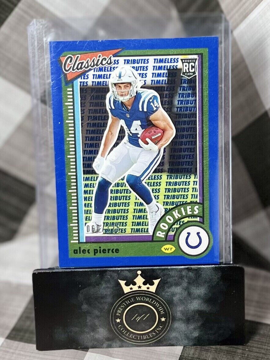 Alec Pierce 2022 Classics Timeless Tributes Blue Rookie /125 #180 - COLTS RC๐๐ฅ