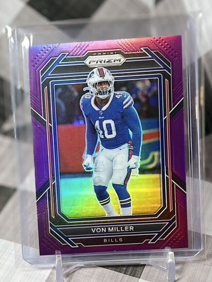 VON MILLER 2022 PANINI PRIZM FOOTBALL PURPLE PRIZM /125 #34 - BUFFALO BILLS SP