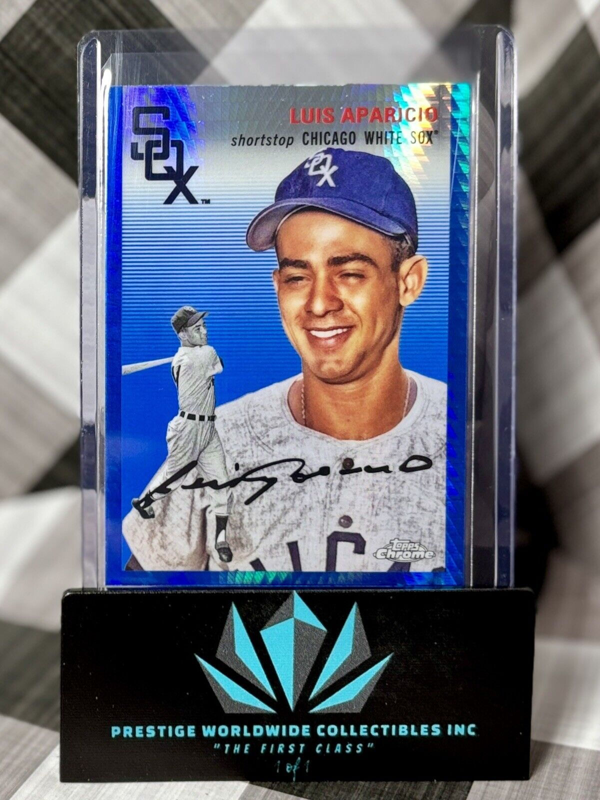 Luis Aparicio 2023 Topps Chrome Platinum Blue Prism Refractor #301 White Sox