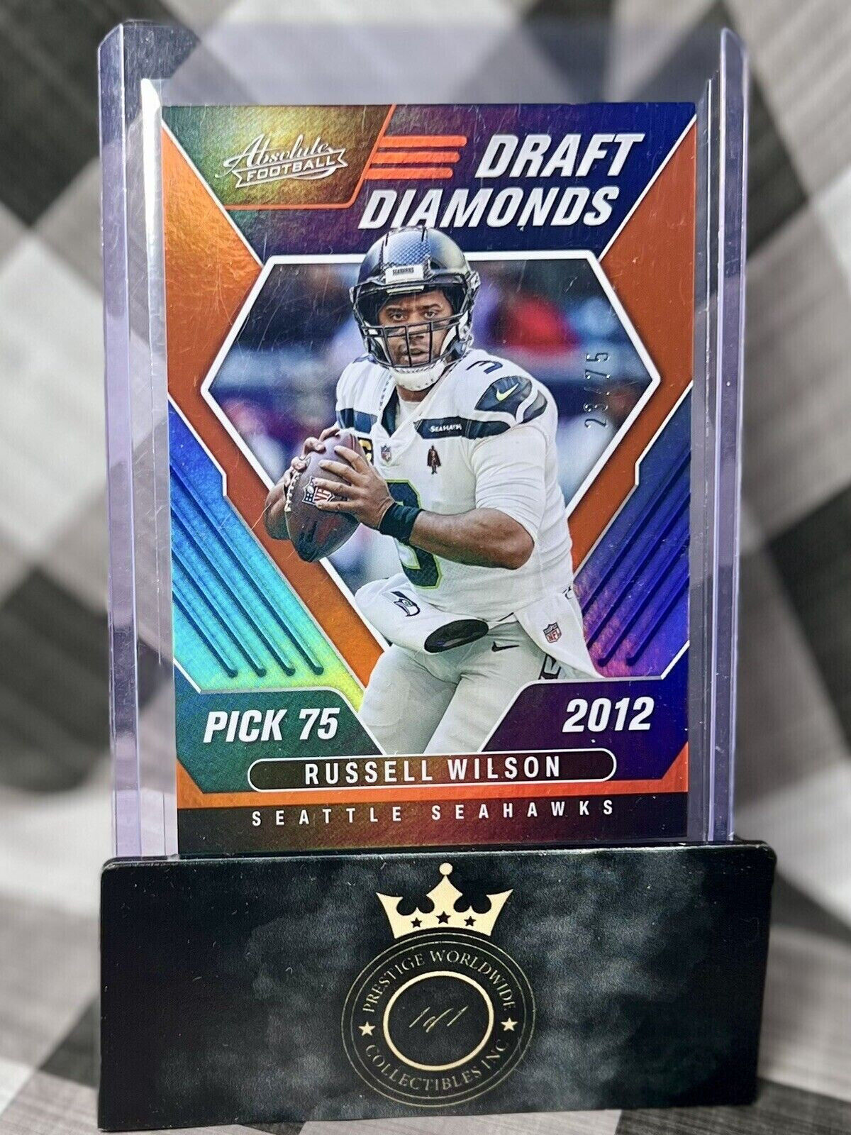 2022 Panini Absolute #DD-1 RUSSELL WILSON DRAFT DIAMONDS /75