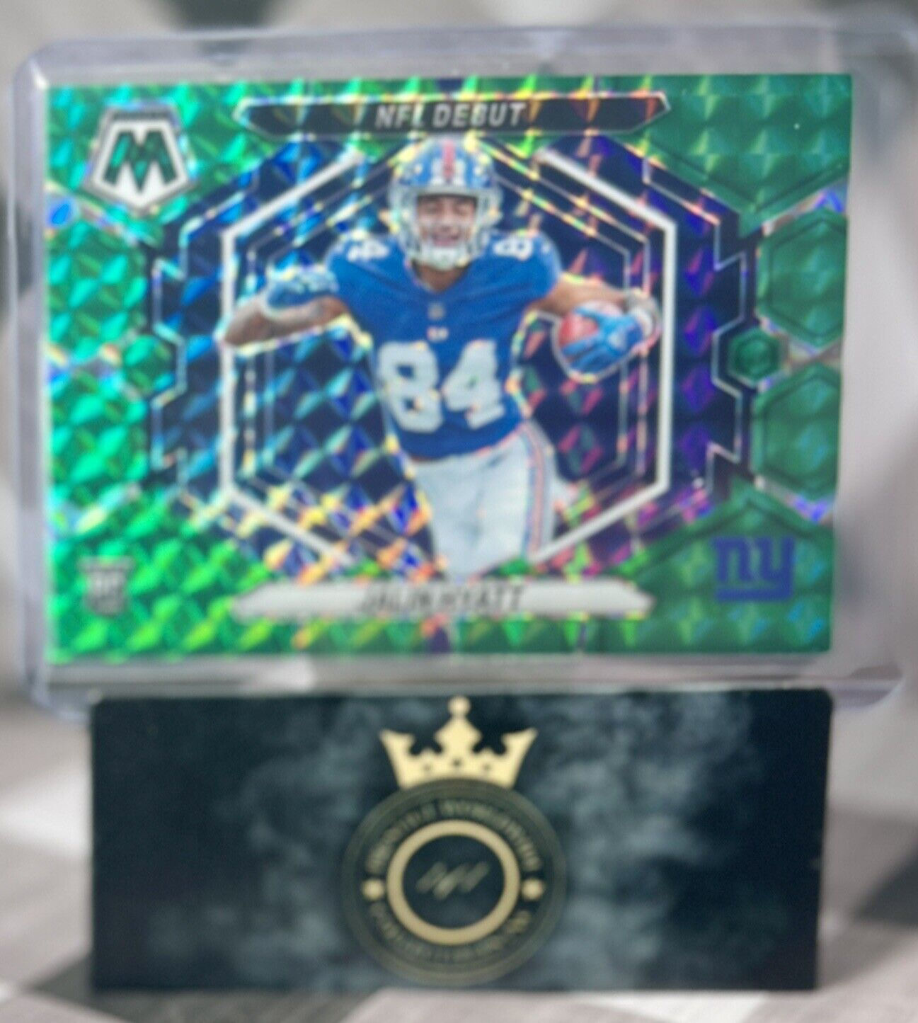 Jalin Hyatt 2023 Panini Mosaic NFL Debut Green Mosaic #ND-17 NY Giants RC