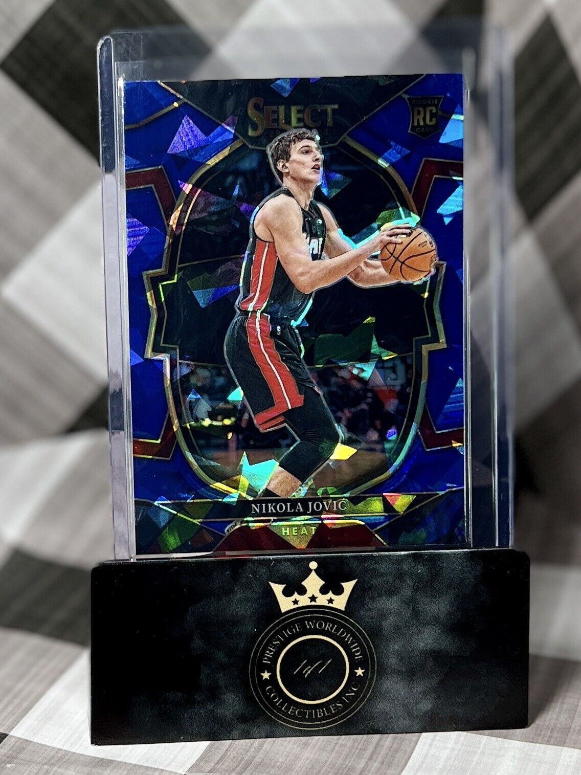 Nikola Jovic 2022-23 Select Concourse Rookie Blue Cracked Ice #91 RC - MIA HEAT