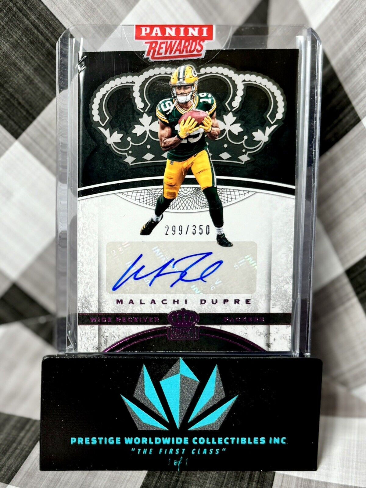 Malachi Dupre 2017 Crown Royale Purple Auto /350 #21 Green Bay Packers & Bills