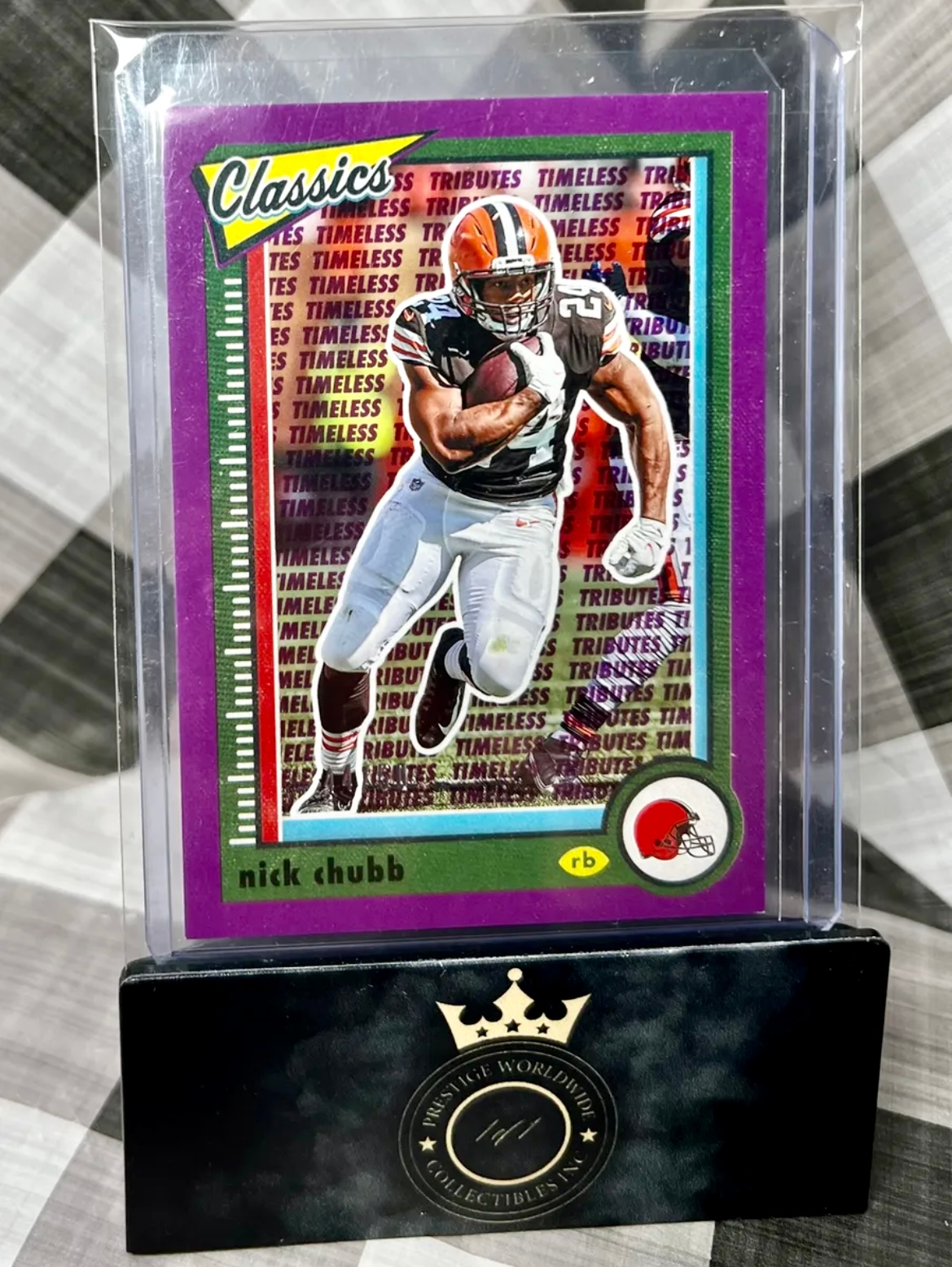 Nick Chubb 2022 Classics Purple Timeless Tributes H2 /50 #22 - Browns