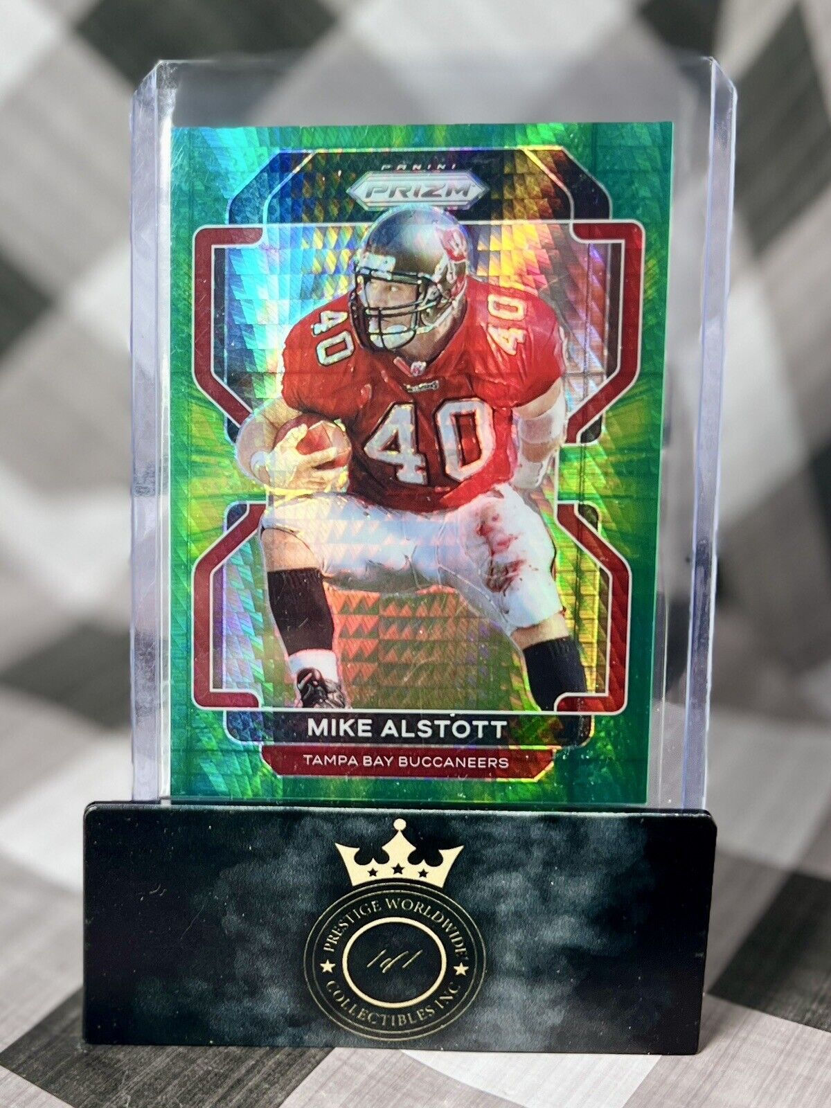 Mike Alstott 2021 Panini Prizm Green Hyper Prizm /175 #299 TB Buccaneers SP