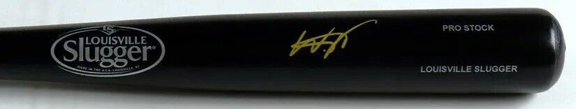 Wander Franco Signed Rawlings Black Baseball Bat Gold Ink Franco COA TB Rays ๐ฅ