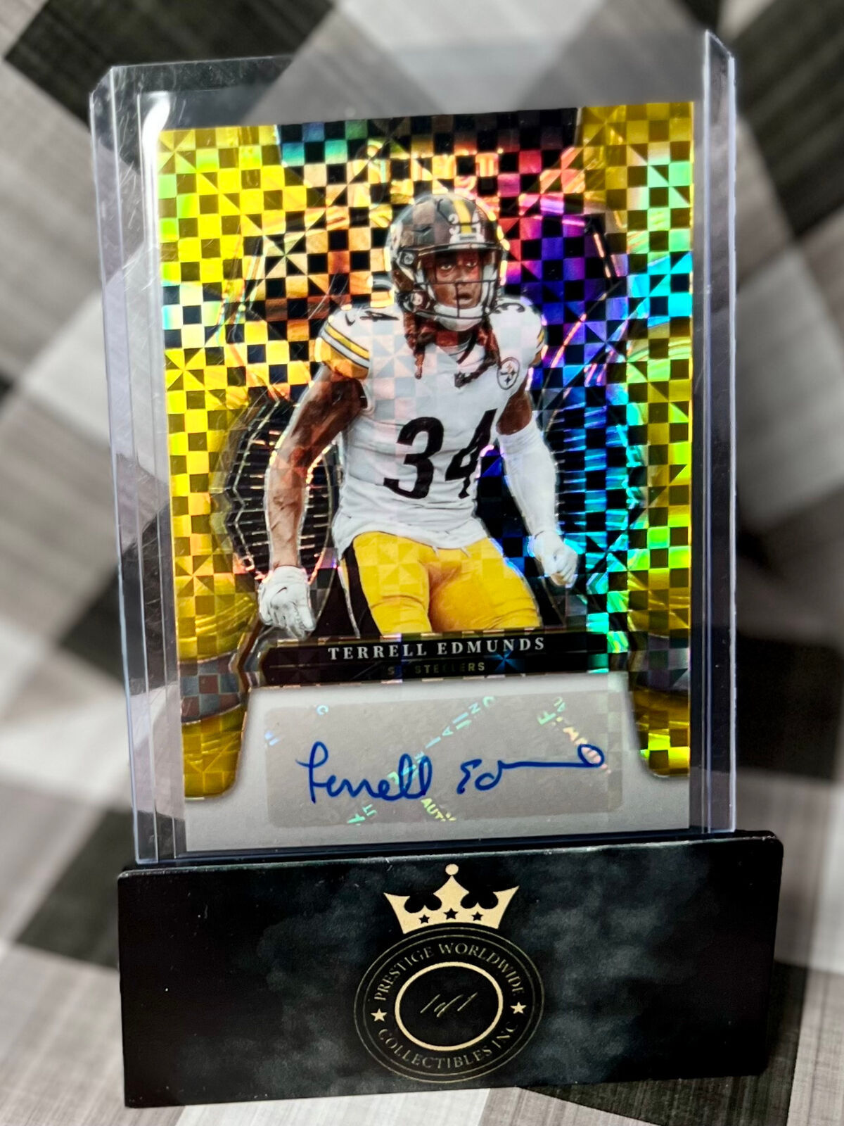 Terrell Edmunds 2022 Select Gold Signatures Auto /10 #SIP-TE Steelers & Eagles