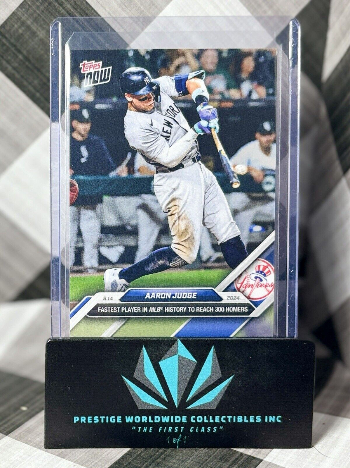Aaron Judge 2024 Topps Now Fastest to 300 HR's MLB History! #555 NY Yankees