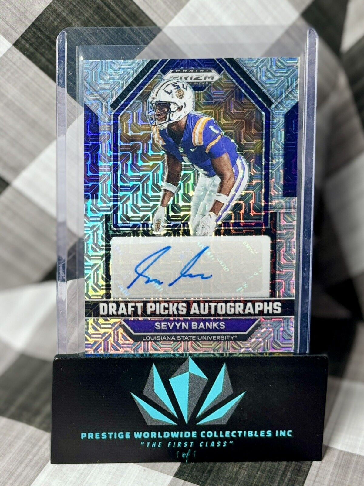 Sevyn Banks 2023 Panini Prizm Draft Picks Prizm Mojo Auto /25 #DPA-SBA LSU & OSU