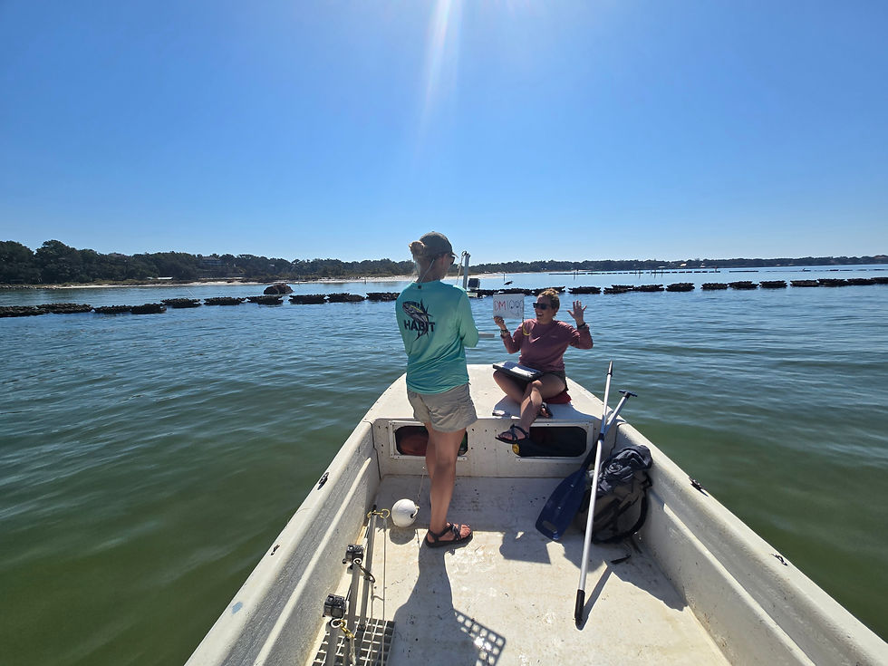 Natalie and Summer in Pensacola conducting video surveying
