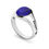 Miniatura: Anello Zancan chavlier in argento tondo con pietra blu lapis