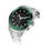 Miniatura: dettaglio orologio chrono philip watch caribe sport verde e nero
