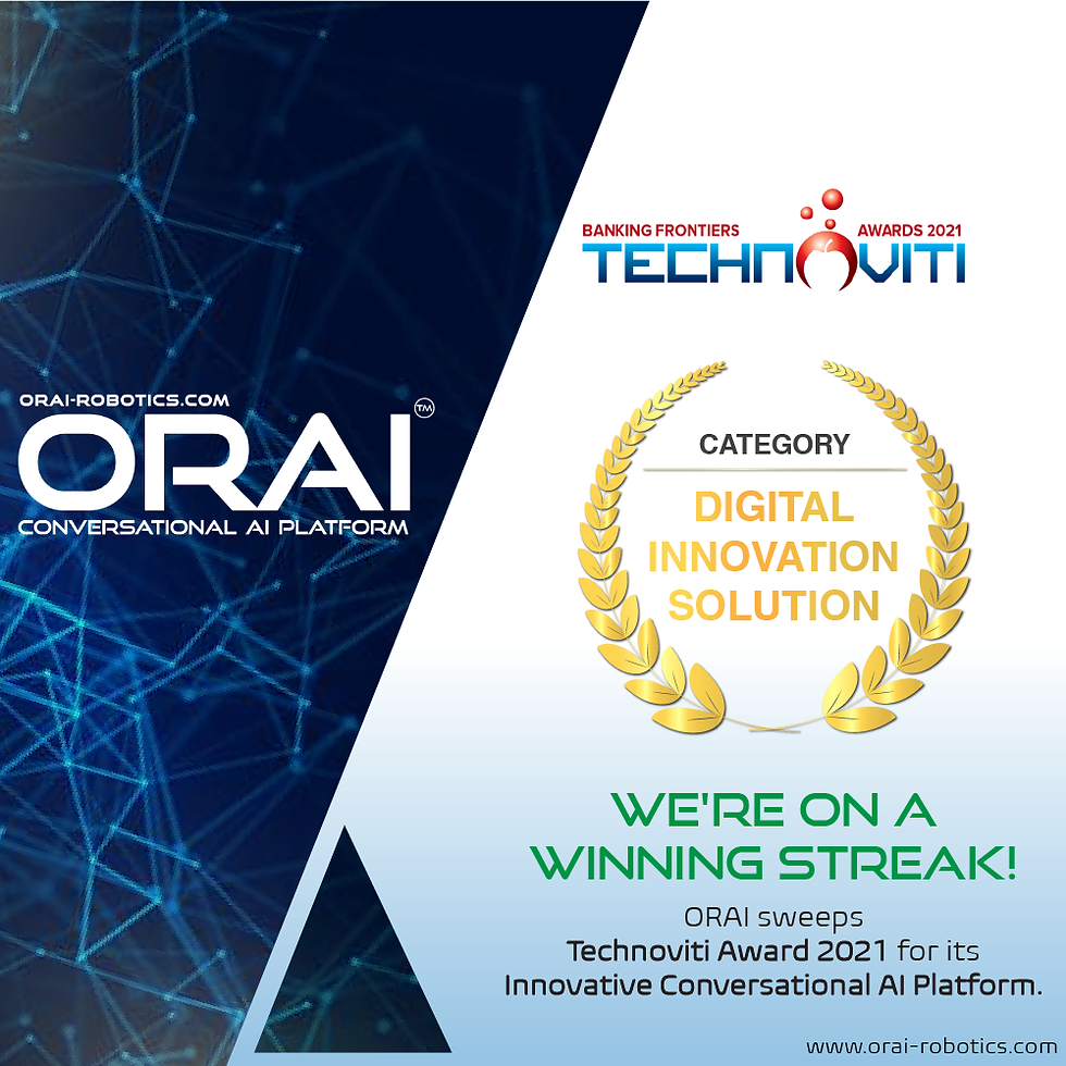 ORAI wins Technoviti Awards 2021
