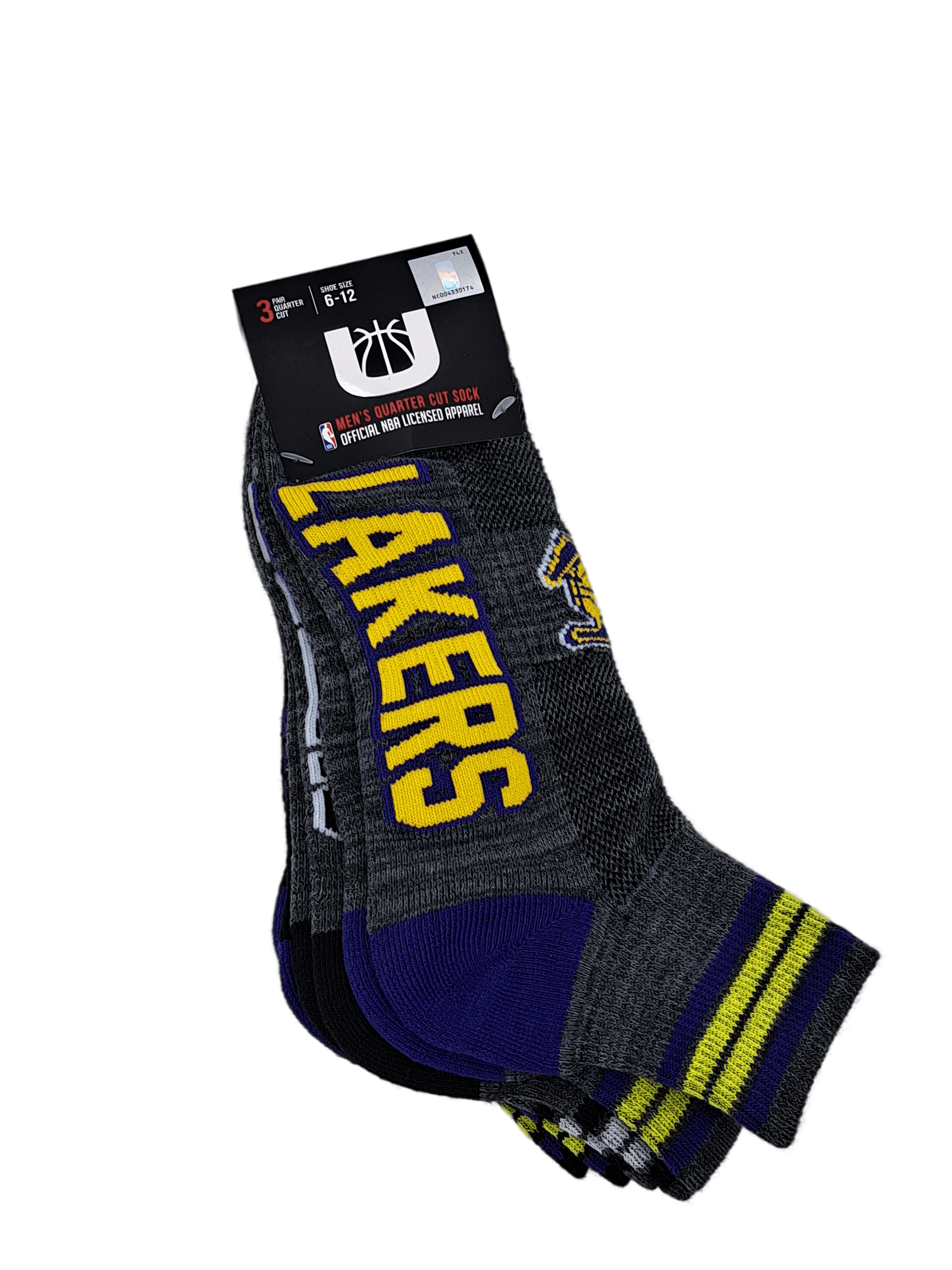 NBA LA Lakers 3 Pair Ankle Socks