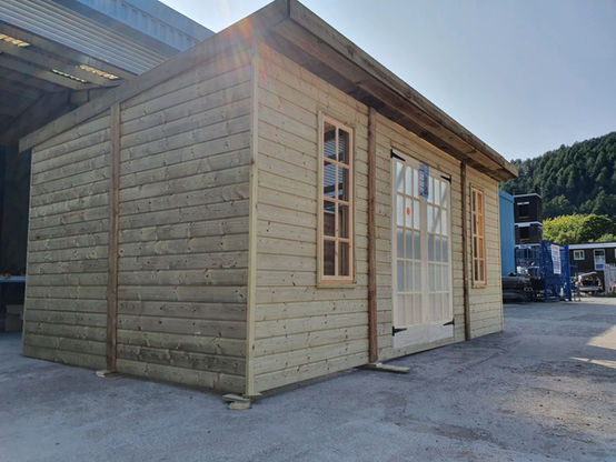 Pent summer house ready to go out