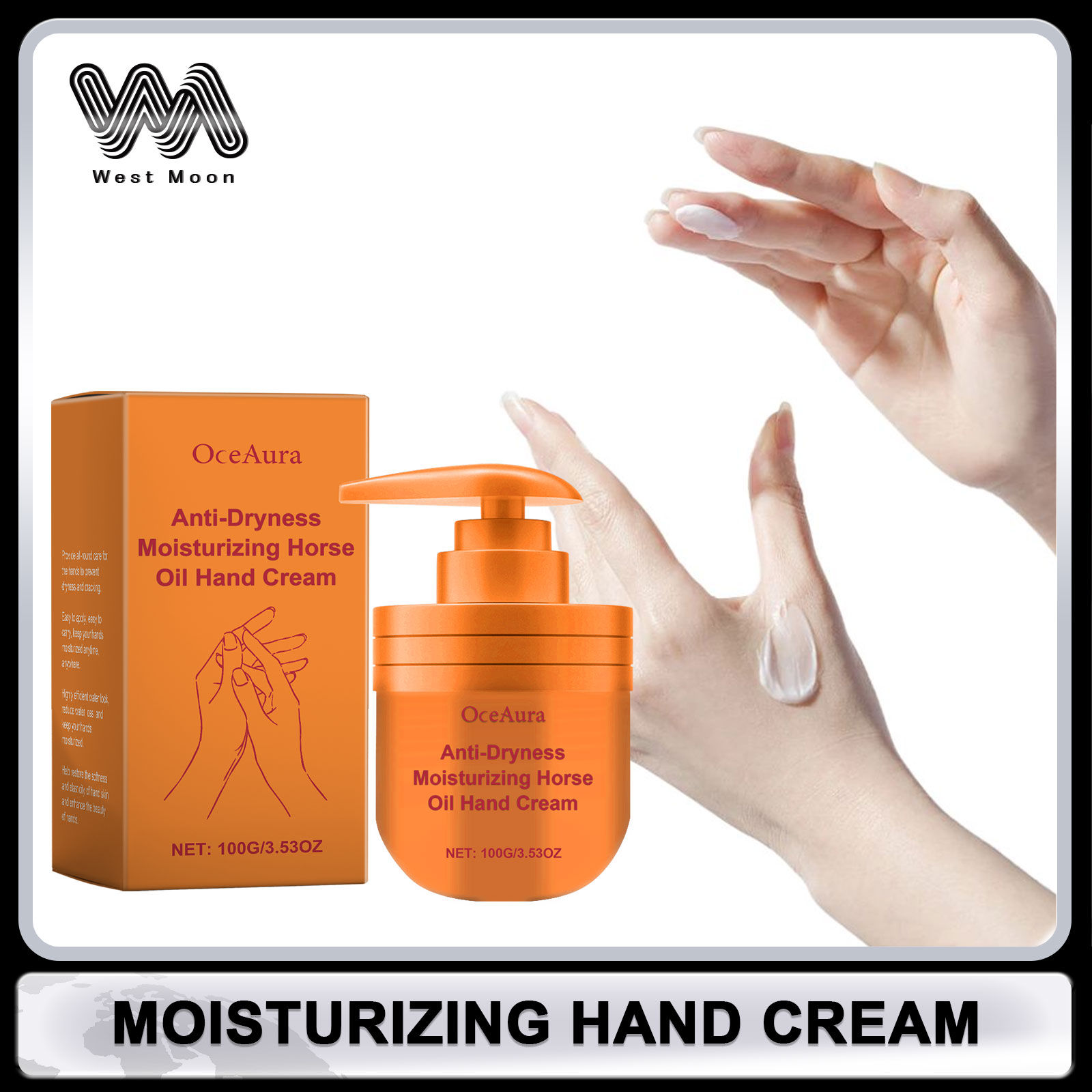 Horse Oil Hand Cream Nourish Dry Skin Moisturizing Soften Anti Cracked Repair Sk