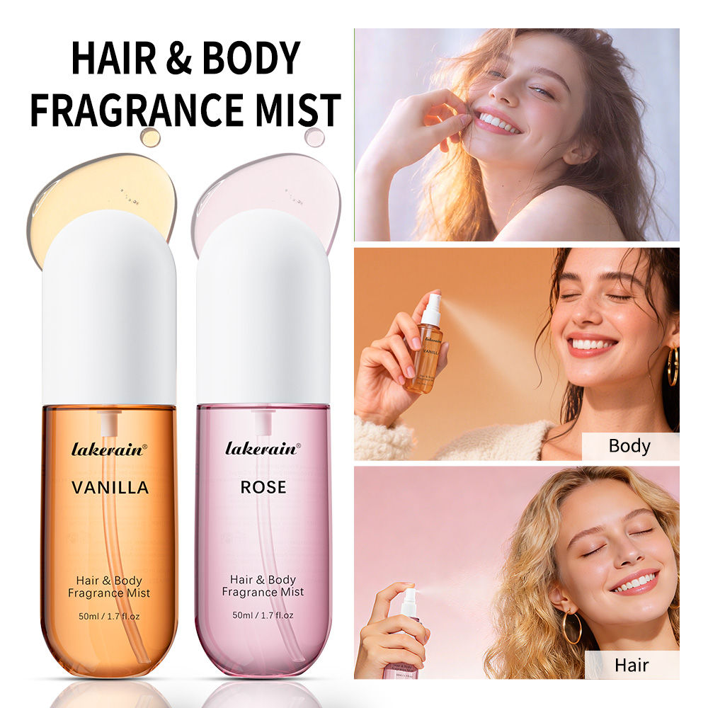 50ml Vanilla Rose Fragrance Spray Hair & Body Fragrance Mist Fresh Long Lasting