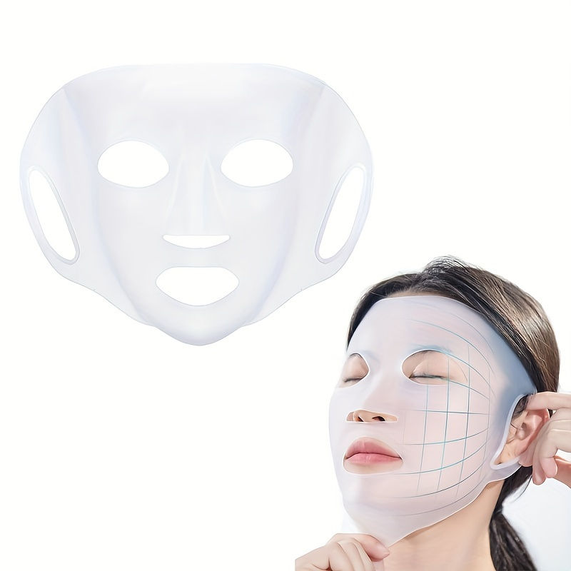Thumbnail: Silicone mask cover, ear-mounted fixed mask to moisturize and absorb essence, re